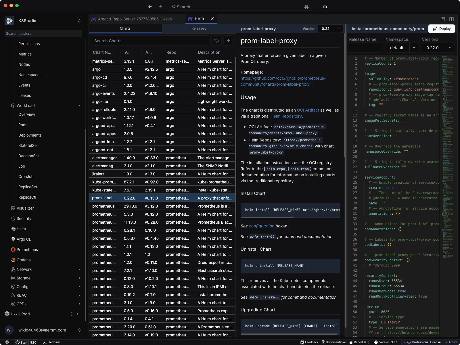 K8Studio Helm View