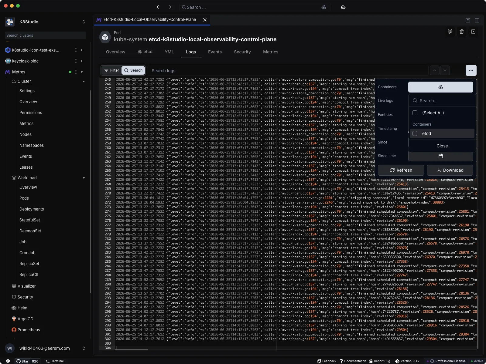 K8Studio Advanced Log Viewer for Kubernetes Debugging