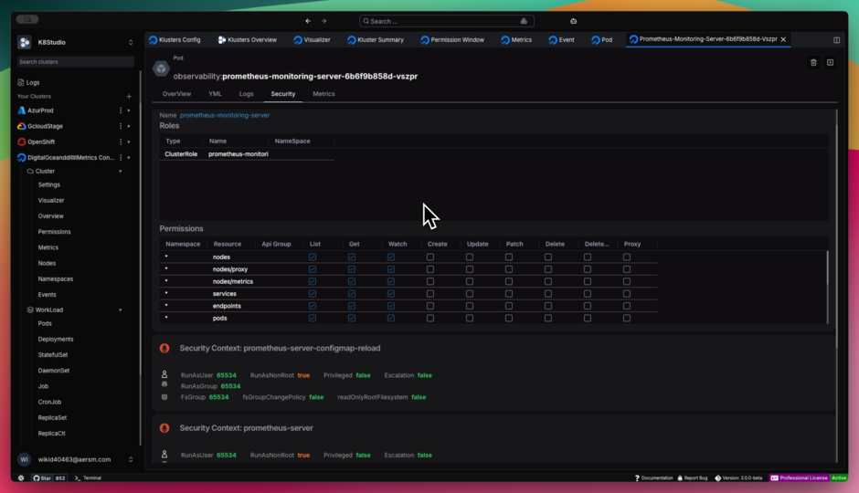 K8Studio Selection Security